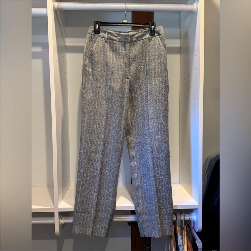 NWT Black & White Herringbone Work Pants – Tailored Slacks – Size 6